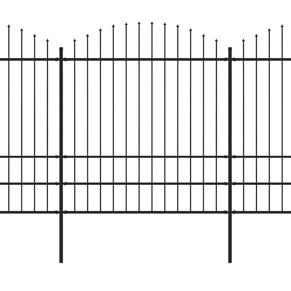 vidaXL Gar&eth;gir&eth;ing me&eth; spj&oacute;ttoppi &uacute;r st&aacute;li 1070x200 cm sv&ouml;rt