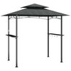 vidaXL BBQ Gar&eth;sk&aacute;li me&eth; Hillum Reykgr&aacute;r 240x150x243 cm St&aacute;l