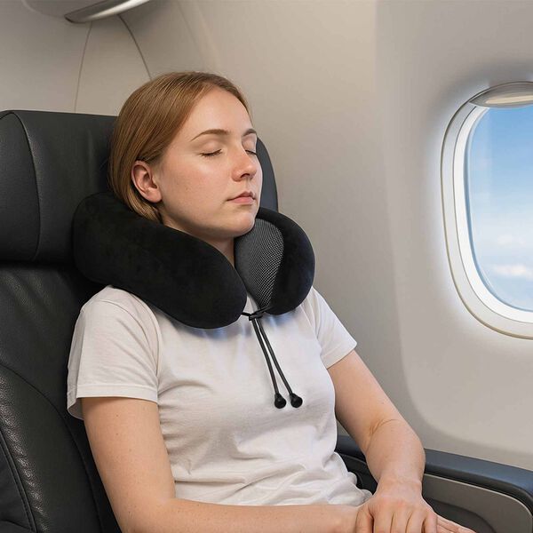 vidaXL Fer&eth;ah&aacute;lsd&yacute;na Einfarbigur Svart 27 x 26 x 14 cm Minnisskum