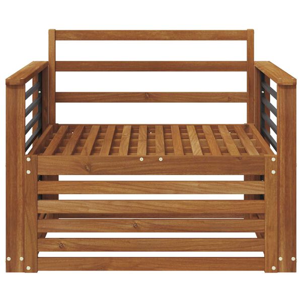 vidaXL 2 Stykki S&oacute;fi me&eth; armheimar Hrein akas&iacute;utr&eacute; N&aacute;tt&uacute;rulegur