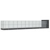 vidaXL St&oacute;rt Fuglab&uacute;r me&eth; Framlengingu Silfurlita&eth; 1244x203x216cm St&aacute;l