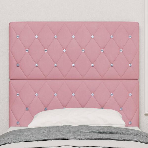 vidaXL LED h&ouml;fu&eth; Me&eth; LED r&aelig;ma lj&oacute;sum Bleikur 90 cm P&oacute;l&yacute;ester