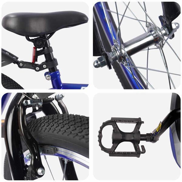 vidaXL Barnahj&oacute;l 20 Tommur fyrir 6-11 &aacute;ra D&ouml;kkbl&aacute;r