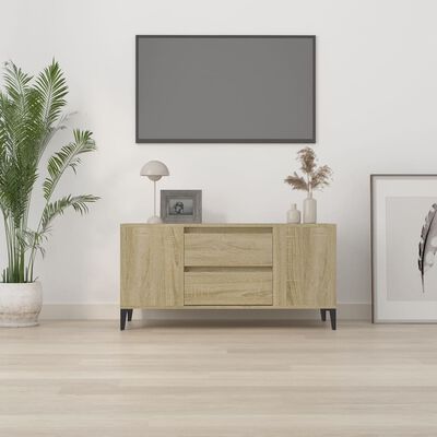 vidaXL Sjónvarpsskápur Sonoma Eik 102x44,5x50 cm Samsettur Viður