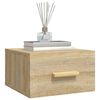vidaXL Veggfest Náttborð Sonoma Eikarlitur 35x35x20 cm
