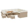vidaXL Gar&eth;s&oacute;fa sett me&eth; p&uacute;&eth;i me&eth; geymslu 12 pcs Beige og krem