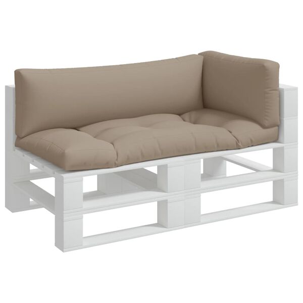 vidaXL Sessur fyrir Pallettus&oacute;fa 3 stk. M&oacute;gr&aacute;ir Efnis&aacute;kl&aelig;&eth;i