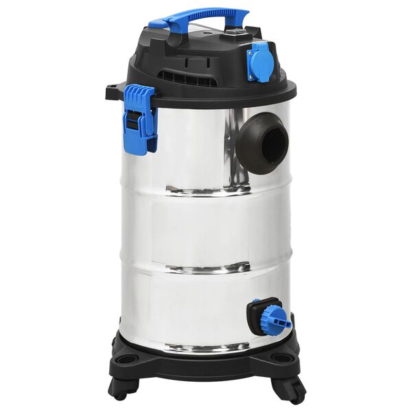 vidaXL blautþurr ryksuga 1200 W 30 L Silfur