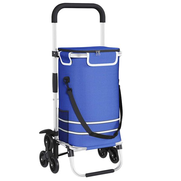 vidaXL Verslunarvagn Bl&aacute;r 47 x 39 x 100,5 cm Oxford efni