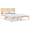 vidaXL R&uacute;mgrind Gegnheill Vi&eth;ur 135x190 cm Tv&iacute;brei&eth;