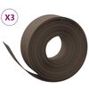 vidaXL Gar&eth;kantar 3 stk. Br&uacute;nn 10 m 20 cm P&oacute;l&yacute;et&yacute;len