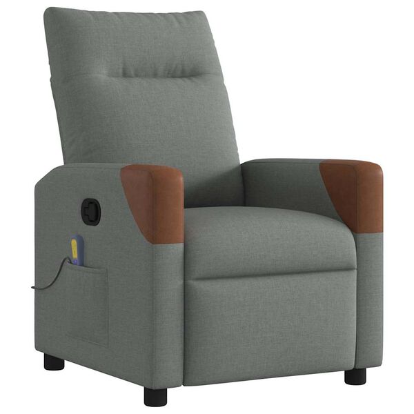 vidaXL Nudd Recliner Stóll Dökkgrár 69 x 86 x 100 cm dúkur