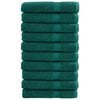 vidaXL G&aelig;&eth;as&aacute;nuhandkl&aelig;&eth;i SOLUND 10 stk Gr&aelig;n 80x200 cm 600g/fm