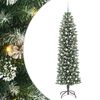 vidaXL Gervi mj&oacute; j&oacute;latr&eacute; me&eth; 300 LED me&eth; standi Gr&aelig;nn og hv&iacute;tur 240 cm