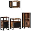 vidaXL Ba&eth;herbergismublasett me&eth; sk&uacute;ffu 4 pcs Solid endurheimt tr&eacute;