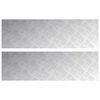 vidaXL Stigaplata R&eacute;tthyrningur 2 pcs Silfur 100 x 30 cm &Aacute;l