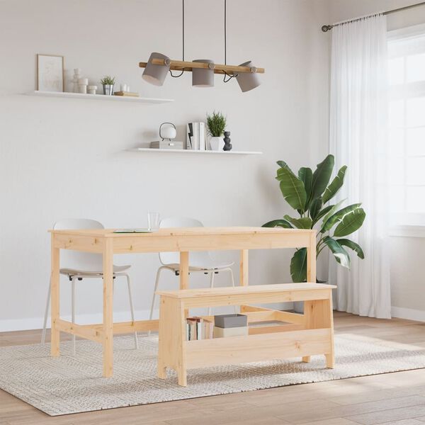 vidaXL bekkur &uacute;r furu, 100x28x45 cm