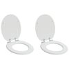 vidaXL Mj&uacute;kur loka&eth; setti fyrir salerniss&aelig;ti 2 pcs Hv&iacute;t 44 x 38 cm