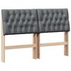 vidaXL B&oacute;lstru&eth; r&uacute;mgafl D&ouml;kk gr&aacute; 135 cm Solid furuhikk