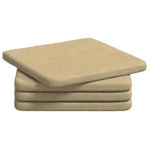 vidaXL Setjp&uacute;&eth;ar 4 pcs Gr&aacute;r gr&aelig;nn 40 x 40 x 3 cm Korduroy efni