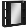 vidaXL Ba&eth;sk&aacute;pur me&eth; Spegli Svartur 60x16x60 cm Samsettur Vi&eth;ur