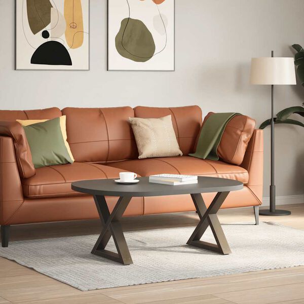 vidaXL kaffibor&eth;sf&aelig;tur 2 stk. &uacute;r n&aacute;tt&uacute;rulegu st&aacute;li 50x(42-43,3) cm st&aacute;li