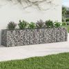 vidaXL Gabion h&aelig;kka&eth; r&uacute;m 2 pcs Silfur 260 x 60 x 55 cm