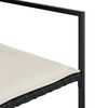 vidaXL 11 Parta Gar&eth;bor&eth;stofusett me&eth; Sessum Svart P&oacute;l&yacute;rattan