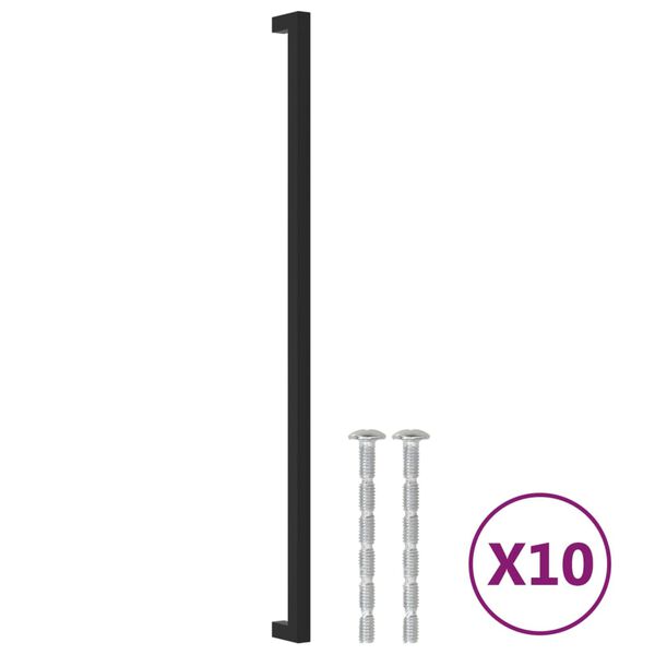 vidaXL Sk&aacute;pur Handf&ouml;ng 10 stk Svart 480 mm Ry&eth;fr&iacute;tt St&aacute;l