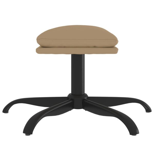 vidaXL Fótskemill Cappuccino 60x60x36 cm Gervileður