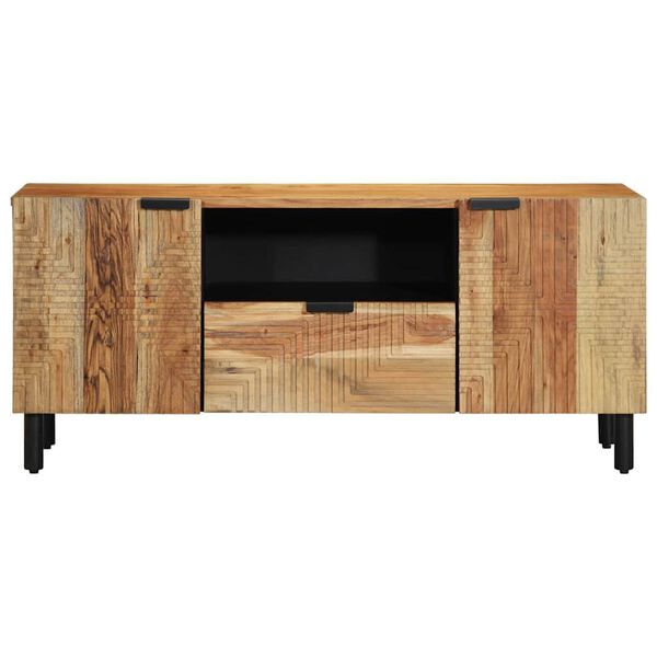 vidaXL TV einingar Hrein akas&iacute;utr&eacute; 105 x 33,5 x 46 cm Samsettur vi&eth;ur