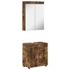 vidaXL Ba&eth;herbergismublasett TULUM 2 pcs Rau&eth;-eik 60 x 34 x 63 cm