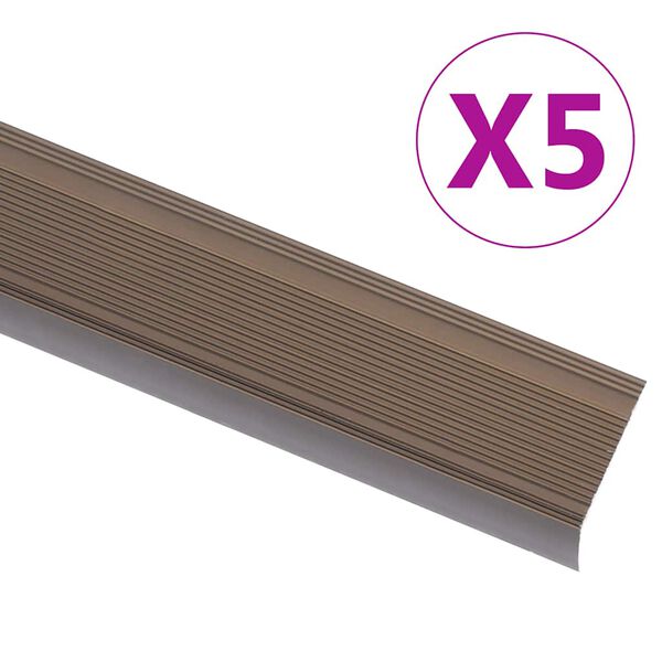 vidaXL Tr&ouml;ppunef L-laga 5 stk &Aacute;l 90 cm Br&uacute;n