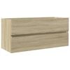 vidaXL Ba&eth;vaskask&aacute;pur Sonoma Eikarlitur 100x38,5x45 cm Samsettur Vi&eth;ur