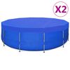 vidaXL Sundlaugaryfirbrei&eth;slur 2 stk. PE Kringl&oacute;ttar 540 cm 90 g/m&sup2;
