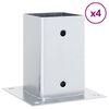 vidaXL Sta&eth;abotnar Ferkanta&eth;ir 4 stk 81x81 mm Galvaniseru&eth;u St&aacute;l
