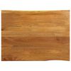 vidaXL Bor&eth;plata 100x80x2,5cm N&aacute;tt&uacute;rulegum Br&uacute;num Gegnheill Mang&oacute;vi&eth;ur