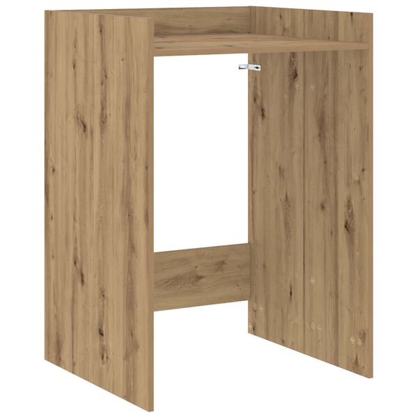 vidaXL &THORN;vottav&eacute;lask&aacute;pur me&eth; geymslu Listama&eth;ur Eik 67,5 x 62 x 97 cm