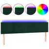 vidaXL LED H&ouml;f&eth;agafl 180x5x78/88 cm D&ouml;kkgr&aelig;nt Flauel