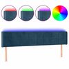 vidaXL LED H&ouml;f&eth;agafl D&ouml;kkbl&aacute;tt 203x16x78/88 cm Flauel
