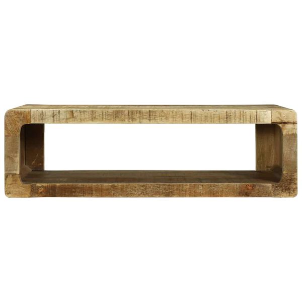 vidaXL Sjónvarpsskápur með hillu Brúnn Gegnheill mangóviður