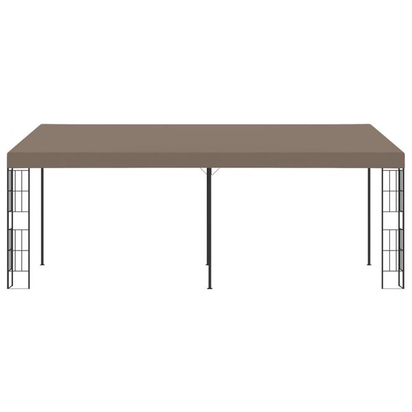 vidaXL Veggfestur Gar&eth;sk&aacute;li 6x3 m M&oacute;gr&aacute;tt &Aacute;kl&aelig;&eth;i