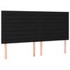 vidaXL H&ouml;fu&eth;gafl svartur 180x5x118/128 cm &uacute;r efni