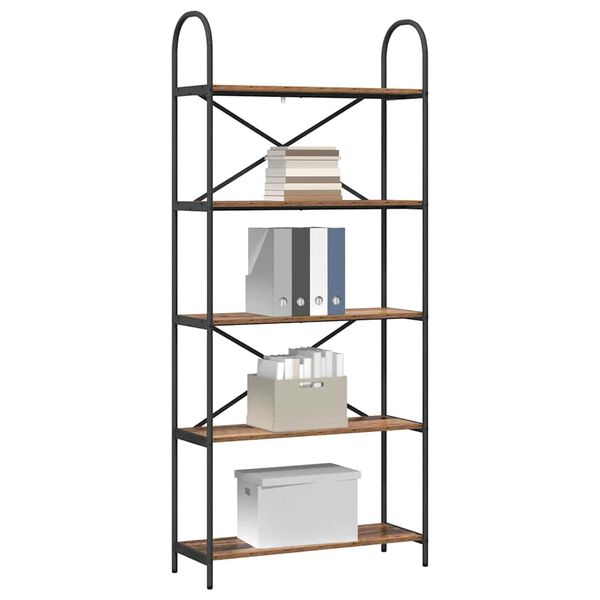 vidaXL Hilla Gamalt timbur 80 x 30 x 183 cm Samsettur vi&eth;ur