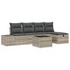 vidaXL S&oacute;fasett me&eth; p&uacute;&eth;i 6 pcs p&oacute;l&yacute;rattan