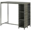vidaXL Barborð með Hillum 120x60x110 cm Pólýrattan