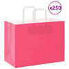 vidaXL Papp&iacute;rspokar 250 stk me&eth; Handf&ouml;ngum Bleik 32x17x25 cm