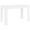vidaXL Bor&eth;stofubor&eth; Hv&iacute;tt 120x60x76 cm Samsettur Vi&eth;ur
