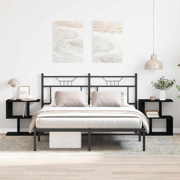 vidaXL Noat&ouml;flu sk&aacute;pur 2 pcs Svartur Eik 50 x 30 x 51,5 cm