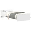vidaXL R&uacute;mgrind Hv&iacute;t 90x200 cm Samsettur Vi&eth;ur